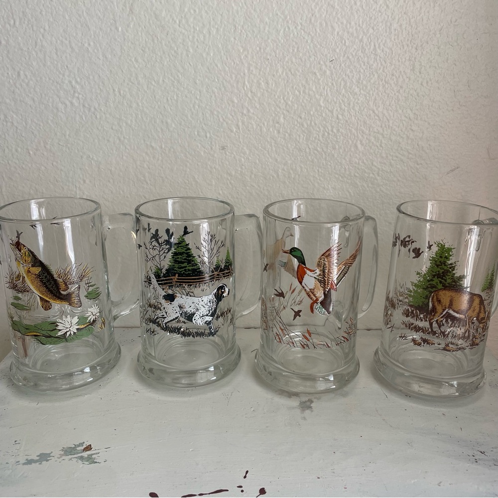 Vintage Beer Mugs “Fish and Game”